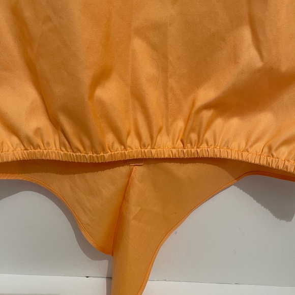 Chico’s No-Iron Tie-Front Button Down 3/4” Sleeve Shirt Size 0,4/6,S Cantaloupe - Picture 9 of 9